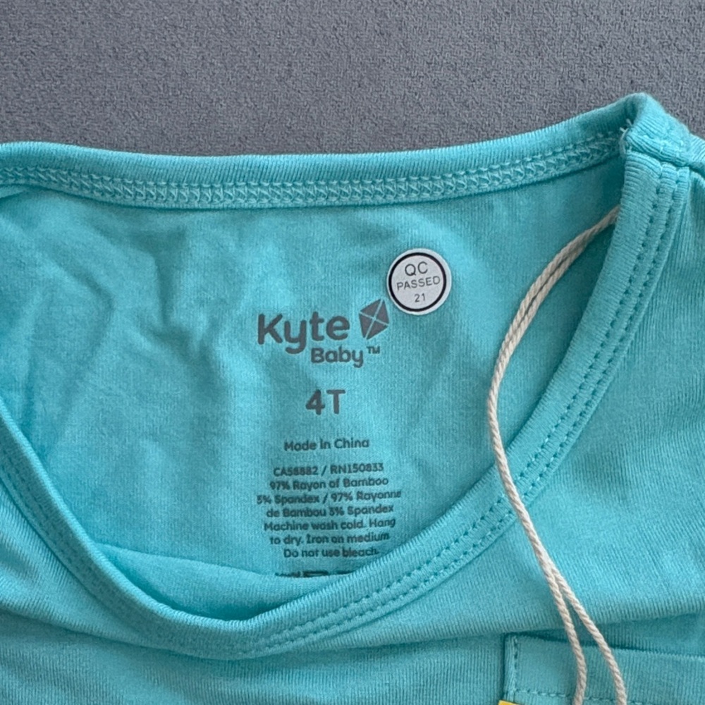 Kyte BABY Turquoise Kids Pajama Set - Picture 2 of 4